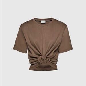 Innovare Denim Jemma Brown Knotted Women's Top